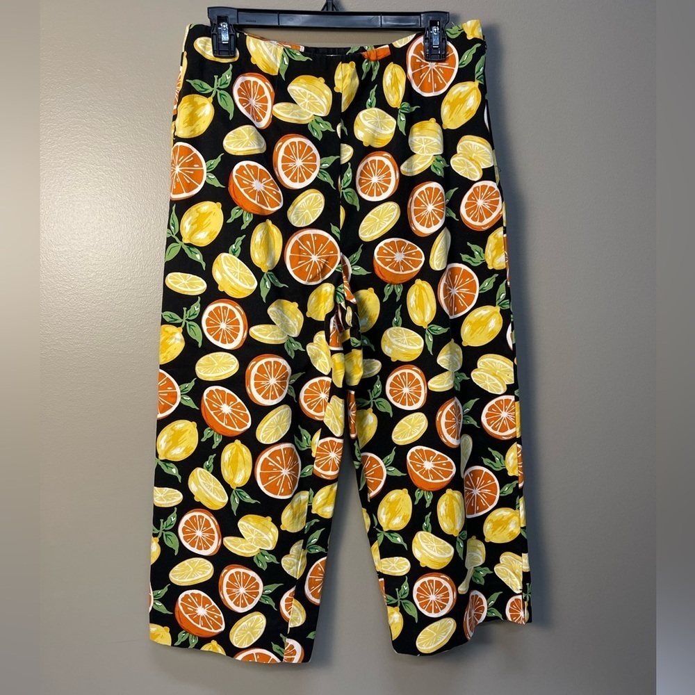 Bechamel Citrus Pattern cropped Pants